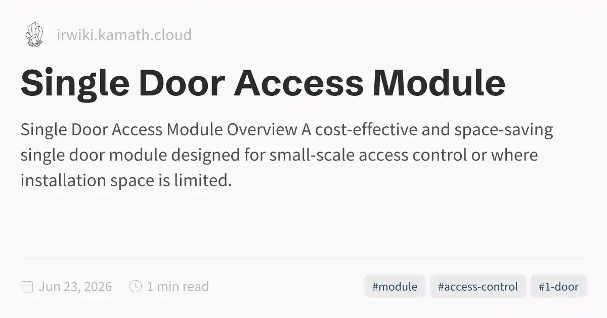 Single Door Access Module
